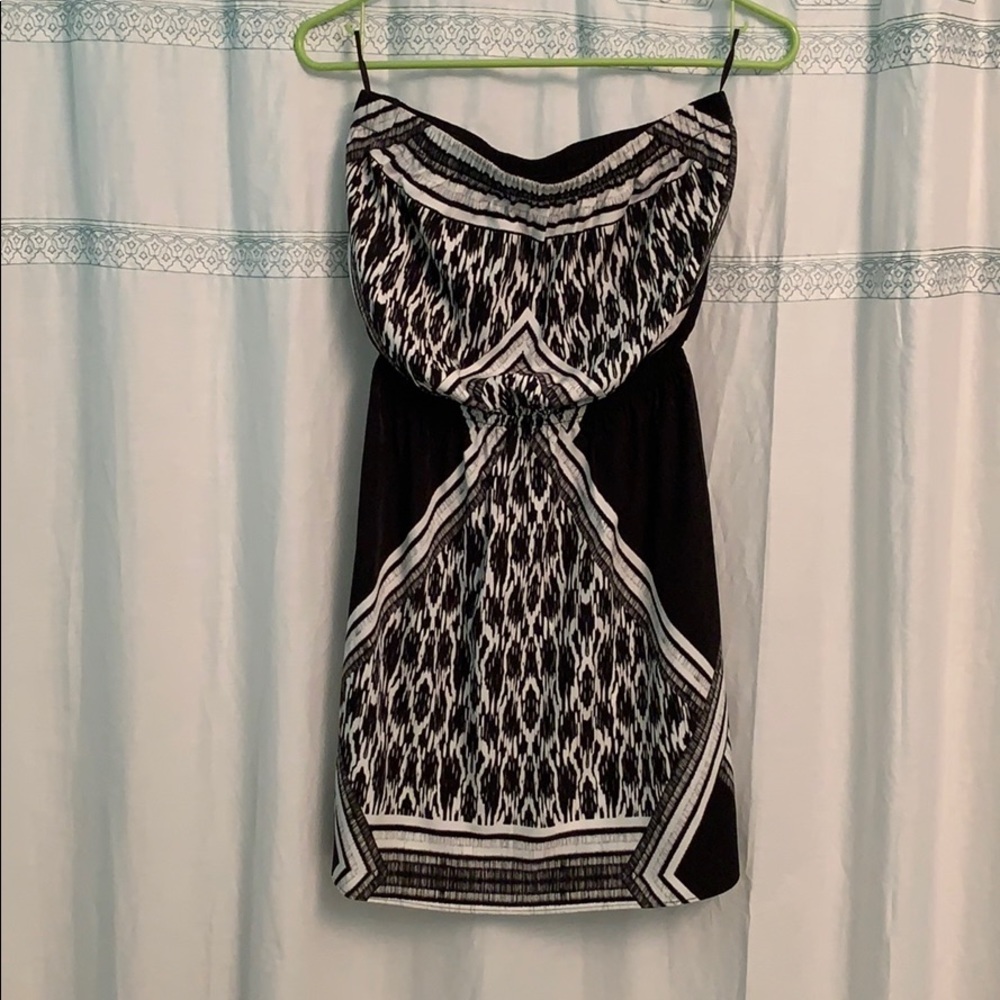 Strapless black dress